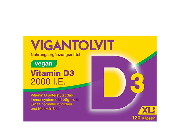 Vigantolvit Vitamin D3 2000 I.E. Weichkapseln vegan 120 Stück