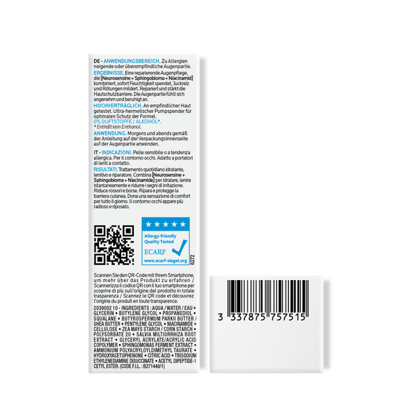 La Roche-Posay Toleriane Dermallergo Augen