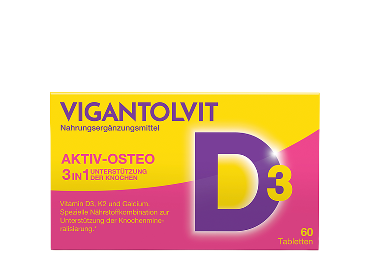 Vigantolvit Osteo Vitamin D3 1000 I.E. mit K2 und Calcium 60 Tabletten