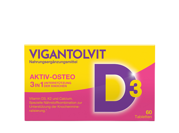 Vigantolvit Osteo Vitamin D3 1000 I.E. mit K2 und Calcium 60 Tabletten