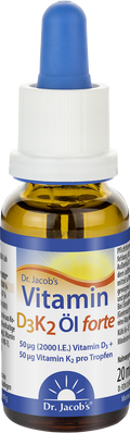 Dr. Jacob's Vitamin D3K2 Öl forte 2000 I.E. 20 ml
