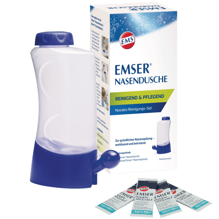 Emser Nasendusche mit 4 Beuteln Nasenspülsalz