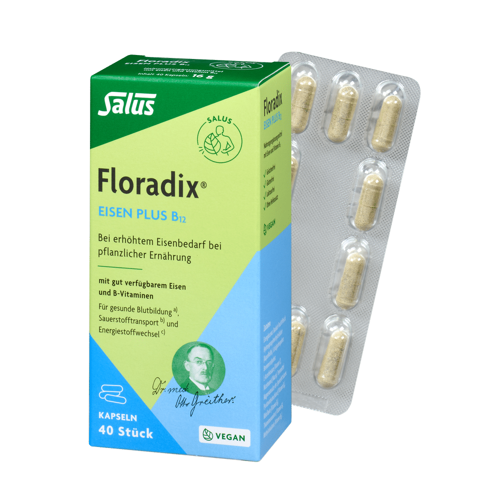 Floradix Eisen plus B12 vegan 40 Kapseln